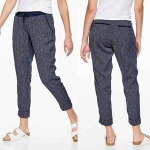 Athleta Bali 100% linen striped pant